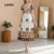 Lovito Refine Vestido Boho Zíper Primavera Verão Feminino LBL30018