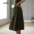 Lovito Vestido Feminino Com Zíper Verde Casual Para Primavera/Verão LBL30255