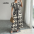 Lovito Refine Vestido Casual com Zíper para Primavera/verão Preto para Mulheres LBL30272