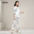 Lovito Refine Pijama Feminino Casual com 2 Peças, Estampa Floral, Elegante e Aconchegante, LNE126142