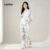 Lovito Refine Pijama Feminino Casual com 2 Peças, Estampa Floral, Elegante e Aconchegante, LNE126142