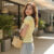 Blusa Feminina Casual Amarela Com Botões E Cadarço Para Primavera Verão L137LD457