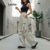 Lovito Calça Feminina Sofisticada de Laço Liso e Plissado LNE69381