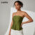 Lovito Regata Feminina Elegante, Tecido Liso e Brilhante, Primavera Verão L99ED980