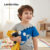 Lovito Kids Camisa Casual Estampada Confortável Antialérgica Camiseta Cinza para Todas as Estações LNL111188