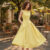Lovito Vestido Casual Amarelo com Bolso para Mulheres L158AD1685