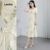 Lovito Refine Vestido Feminino Floral Delicado com Laço para Verão e Primavera L128ED543