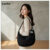 Lovito Bolsa de Ombro Pequena Casual Simples com Fecho e Acolchoada para Mulheres LFA10009