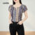 Lovito Blusa Feminina Casual com Babado para Primavera e Verão L142ED1065