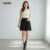 Lovito Shorts Casuais de Verão com Botões Preto Feminino L144AD052