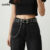 Lovito Cinto Fino de Corrente Feminino L60AD093 (Preto)