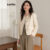 Lovito Blazer Feminino Com Botões E Bolsos Para Outono Inverno LNA29388