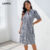 Lovito Curvedo Vestido Plus Size Boho Listrado Com Babados E Botões Para Mulheres LBL15492