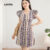 Lovito Vestido Casual Drapeado com Babado Primavera/Verão Feminino L243AD598