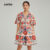 Lovito Vestido Feminino Boho Estampado Multicolor Primavera Verão L135ED250