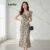 Lovito Refine Vestido Floral Delicado Babados Verão Primavera Feminino LNE43345