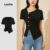 Lovito Refine Blusa Assimétrica Lisa Verão Primavera Feminina L124AD358