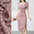 Lovito Refine Conjunto Saia e Blusa Rosa Jacquard com Botões Primavera Verão LR12E056