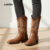 Lovito Botas Casuais Femininas Tubo Médio Simples LFA79038