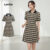 Lovito Vestido Feminino Casual Argyle Decote Redondo LNA06010 (Multicolorido)