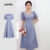 Lovito Refine Vestido Feminino Elegante Cruzado Verão Primavera LBL22497