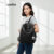 Lovito Mochila Casual Feminina Grande Com Zíper LNA09180 (Preto)