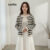 Lovito Cardigan Feminino Listrado com Botões Metálicos Frontais LNE36135 (Multicolorido)