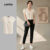 Lovito Blusa Feminina Plissada Assimétrica Elegante Verão Primavera L128ED564