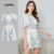 Lovito Vestido Feminino Boho Estampa Tribal Com Amarração Verão Primavera L128ED600