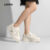 Lovito Refine Tênis Branco Coração Sola Grossa Feminino LFA90276
