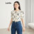 Lovito Blusa Casual Estampa Floral Amarração Costas Blusa Verão Feminina L121MD048