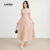 Lovito Vestido assimétrico feminino elegante liso L124AD1019