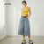 Lovito Jeans Casual para Mulheres com Bolso Simples Outono Inverno L117AD091