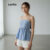 Lovito Blusa Feminina Casual Listrada com Laço Traseiro L112ED183