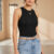 Lovito Regata Feminina Lisa em Malha Canelada Multicolorida LBL13036