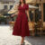 Lovito Vestido Feminino Elegante Liso com Franzido – LNL71064