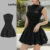 Lovito Vestido Feminino de Tecido Liso com Estrutura e Costura L106AD1327