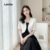 Lovito Casual Blazer Simples Outono/inverno Blazer Branco para Mulheres L156AD1823