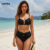 Lovito Biquíni Feminino Sexy com Acabamento Metálico Liso LNL81009