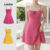 Lovito Vestido Boho em Renda com Zíper, Macio e Confortável, para Primavera/Verão, Vermelho Rosa, L137ED021