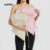 Blusa Feminina Casual Lovito Regata Plissada com Amarração Texturizada Verão/Primavera L98AD053