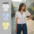 Lovito Blusa Feminina Casual Lisa com Amarração para Verão L123ED063
