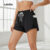 Lovito Short Dupla Camada com Bolsos 2 em 1 para Corrida e Fitness, Amarrado, Secagem Rápida LNL83116