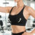 Lovito Sutiã Esportivo Elástico Push Up para Yoga com Costas Lindas e Antichoque LNL771674