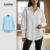 Blusa Feminina Assimétrica Lisa com Botões Frontais Lovito – Multicolorida
