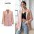 Lovito Blazer Feminino Casual Liso com Ombros Estruturados em Cores Variadas L71ED079