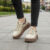 Lovito Tênis Casual Feminino Estilo Retrô com Design Militar Versátil LFA50008