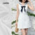 Lovito Vestido feminino elegante de colorblock com laço liso para ocasiões especiais L130AD123