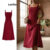 Lovito Vestido Feminino Elegante Liso Plissado LNM831794