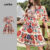 Lovito Vestido Feminino Boho Estampado Multicolor Primavera Verão L135ED250